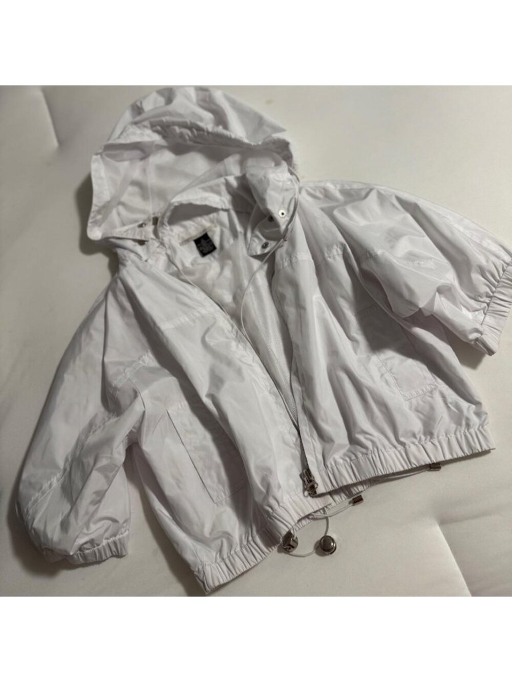 For The Republic white polyester windbreaker jacket in a S